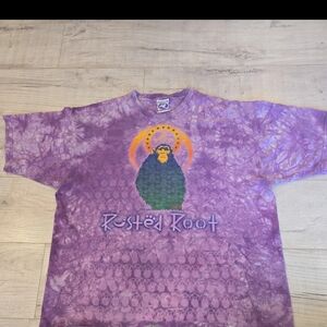 VINTAGE RARE Liquid Blue Purple Tie-Dye Kids Tee